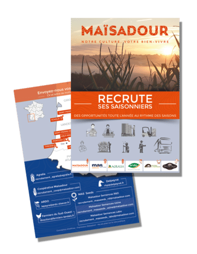 Flyer Maïsadour recrutement des saisonniers